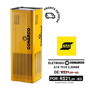 Eletrodo AWS E7018 CONARCO A 18 3,25 350MM - LT 18KG ESAB